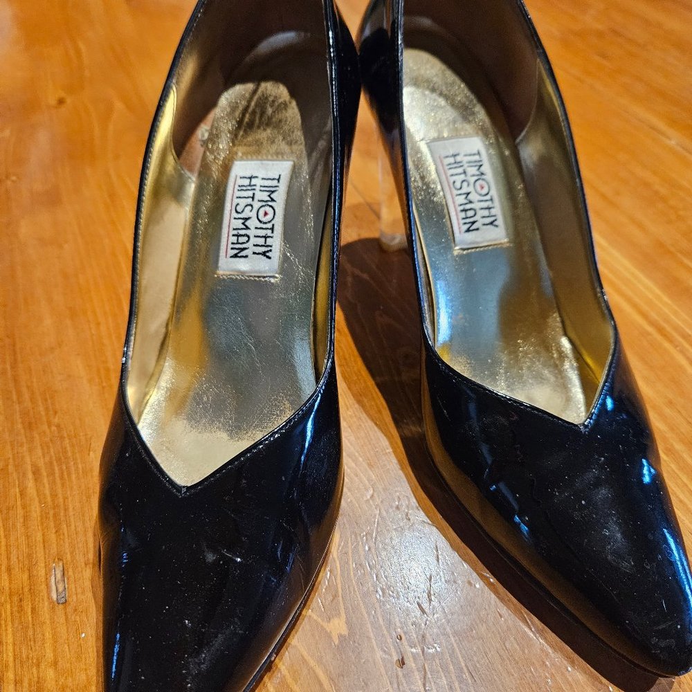 Bathsheba black patent heels